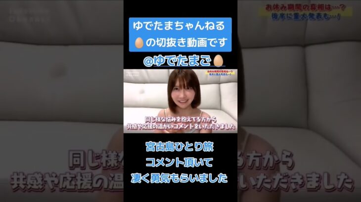2023年 前回の宮古島ひとり旅編✈️でたくさんのコメントありがとうございました。　ゆでたまご🥚普及活動中です🐶　ゆでたまちゃんの応援📣お願いします🙇　#ゆでたまちゃんねる #ゆでたまご #切り抜き #うつ病