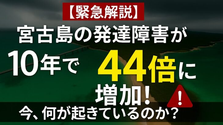 2023年 【10年で44倍】発達障害児童増加。なぜ、宮古島で急増？客観的なデータから考える発達障害の原因の一つと希望。