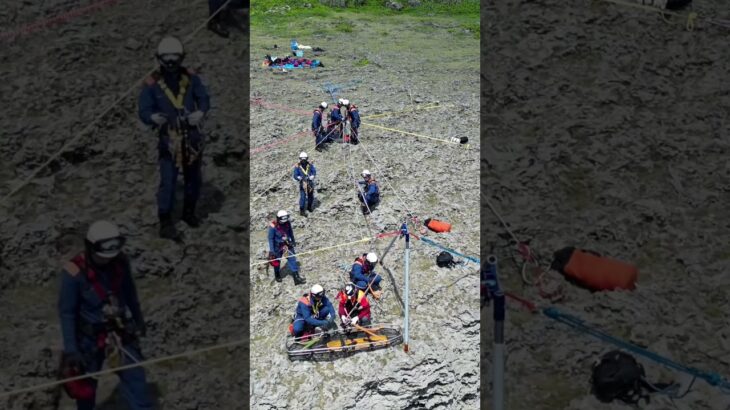 2023年 宮古島消防本部レスキュー隊&TASKEL rope rescue training #ドローン空撮 #レスキュー隊