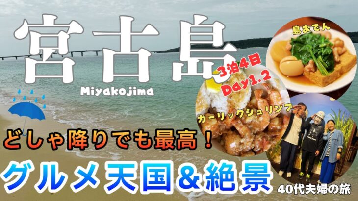 2023年 【宮古島Vlog】初めての宮古島☔️雨でも最高！絶品グルメと絶景｜3泊4日前編｜40代夫婦旅