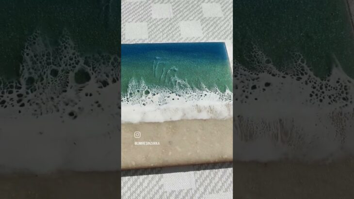 2023年 オーシャンアート　#沖縄 #石垣島 #絵 #ハワイ #海アート #インテリア #プレゼント #宮古島  #雑貨 #癒し #resin #波紋 #貝殻  #海塗り