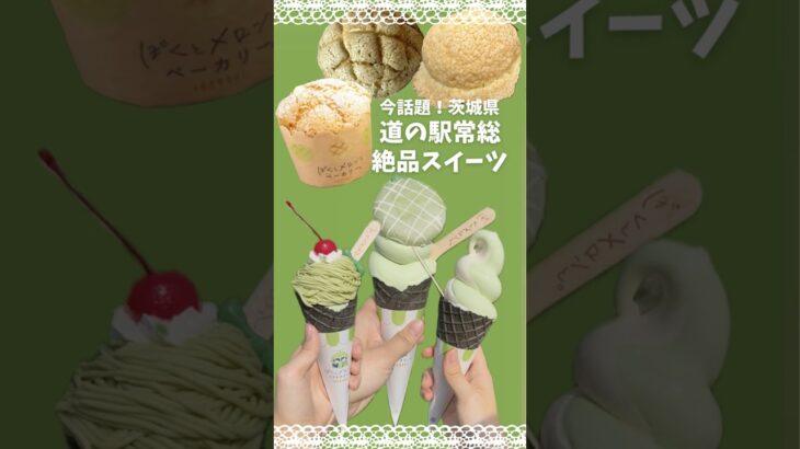 【話題の道の駅】茨城県にある道の駅常総のメロンスイーツを紹介するよ🍈　#shorts #道の駅常総 #道の駅 #茨城県 #メロンパン #茨城グルメ #茨城観光