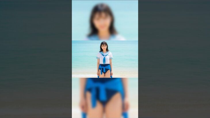 2023年 セーラー服で宮古島 青い海と白い砂浜がまぶしすぎる🌺 #修学旅行