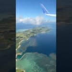 2023年 本日の宮古島空港！朝イチ晴れ！宮古島上空！上空からもきれい😍宮古ブルー最高😆
