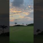 2023年 宮古島のゴルフ場で、朝焼けが綺麗だった。