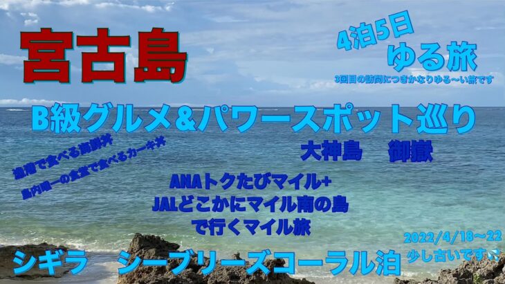 2023年 【宮古島】3回目の訪問　4泊5日　ゆる旅【シギラシーブリーズコーラル泊】