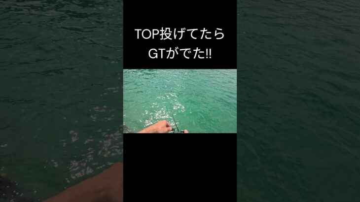 2023年 トップ投げてたらGT出現！！ #宮古島#沖縄 #釣り #fishing #ガーラ #gtフィッシング #キャスティング #shorts