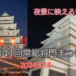 素晴らしい！夜景に映える豊田城　第41回常総将門まつり2024.8.15#城#豊田城#夜景スポット