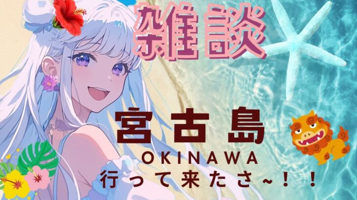 2023年 【＃雑談配信】沖縄の宮古島２泊３日の旅行行ってきたさ～！！！もな強風で砂まみれに！？宮古島で有名なまもる君のお話とか♪＃雑談＃新人Vtuber＃個人勢＃柚花もなか＃沖縄＃宮古島