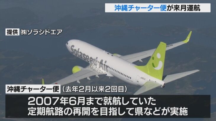 2023年 大分～沖縄の宮古島を結ぶチャーター便　1月運航へ