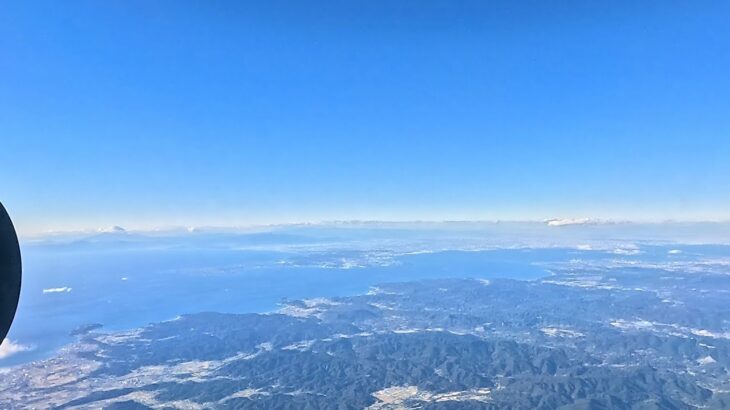 2023年 【機窓風景(左)伊豆】伊豆七島〜伊豆半島〜富士山ANA1080宮古島⇒羽田