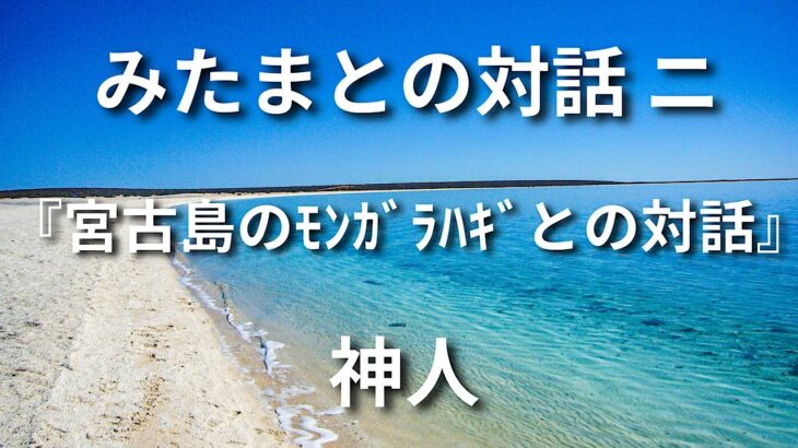 2023年 [朗読] (字幕付)　みたまとの対話 二　『宮古島のモンガラハギとの対話』　著者：神人