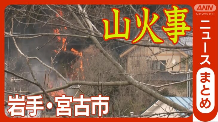 2023年 【最新映像3月4日・随時追加】岩手県で新たな山火事が発生 宮古市山口の山林で確認【まとめ】(2025年) ANN/テレ朝