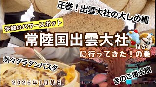 【茨城県】笠間市の常陸国出雲大社で初詣&お礼参り〜子連れ旅おすすめ！お出かけスポット紹介：ロングローラー滑り台のある公園、おいしいグラタンパスタの店、キノコの博物館