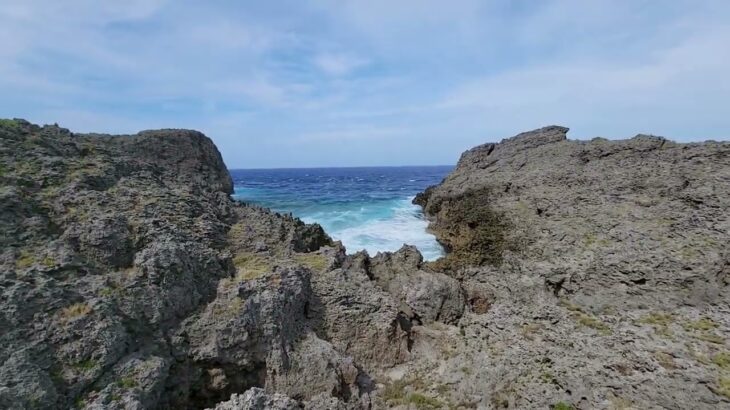 2023年 宮古島　下地島の通り池の裏から近づいたら大変なことに　スマホ壊れ病院へ　人の大声を拾うので小さいボリュームで聞いて下さい