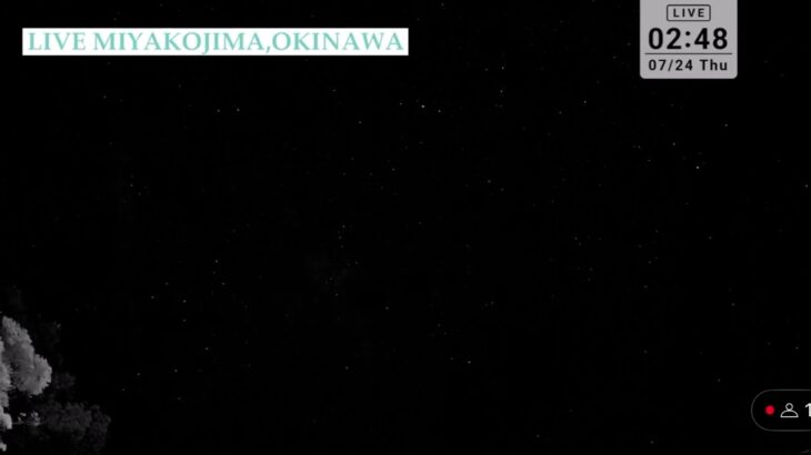 2023年 2025/07/24 流れ星2つ　@宮古島星空ライブカメラより