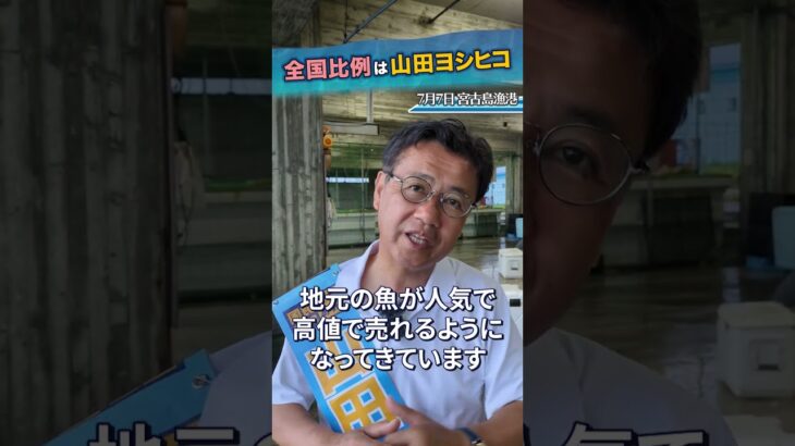 2023年 【7月7日 宮古島漁港朝市】 #山田ヨシヒコ #国民民主党  #全国比例は山田ヨシヒコ
