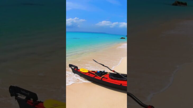 2023年 shorts #沖縄 #宮古島 #波の音 #おうちで旅気分 #海抜ゼロメートルの旅 #japan#okinawa #来間島 カヤック #kayak #来間ブルー #ビーチ #feathercraft
