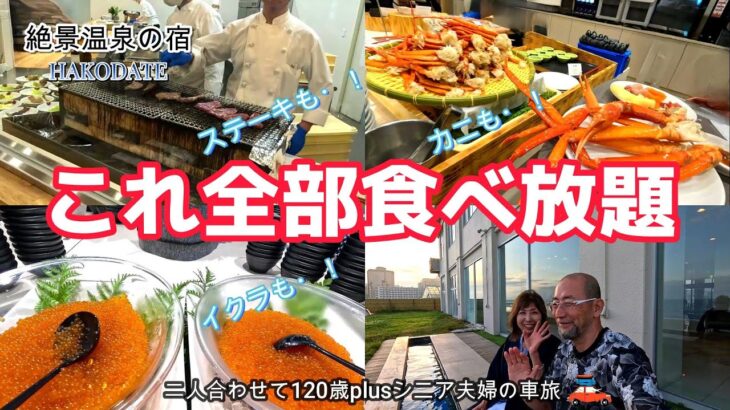 【函館観光】豪華バイキングでカニもイクラも食べ放題！オーシャンビューの窓の外ではカモメがお出迎え？