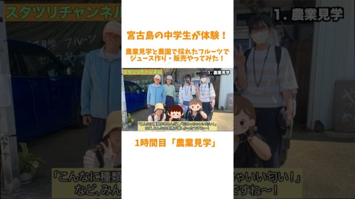 2023年 【宮古島の中学生が体験】農業見学と農園で採れたフルーツでジュース作り・販売やってみた！