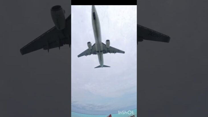 2023年 宮古島　みやこ下地島空港　17ENDからのスカイマーク機着陸