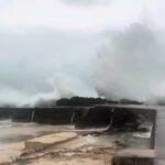 2023年 宮古島　台風接近中の海