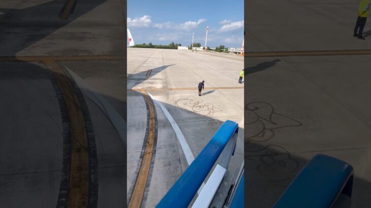 2023年 宮古島の下地空港にて　#沖縄旅行 #宮古島 #宮古空港 #シャワー絵描き #絵描き