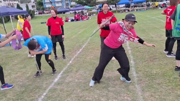 2023年 宮古島女子運動会　タイヤ回し、グルグルバッド