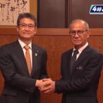 2023年 台湾有事などを想定した避難計画　沖縄・宮古島市の嘉数市長が河野知事を表敬訪問